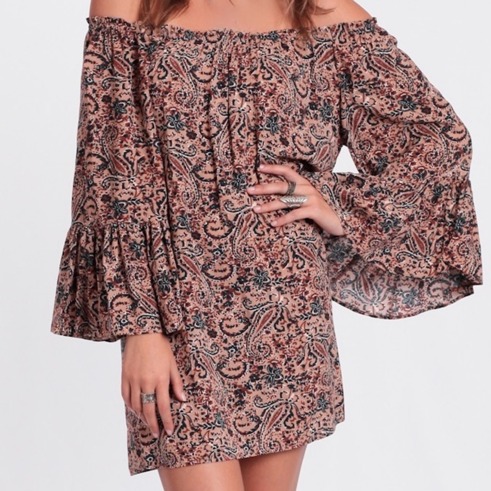 Blu Pepper  Off The Shoulder Shift Dress
